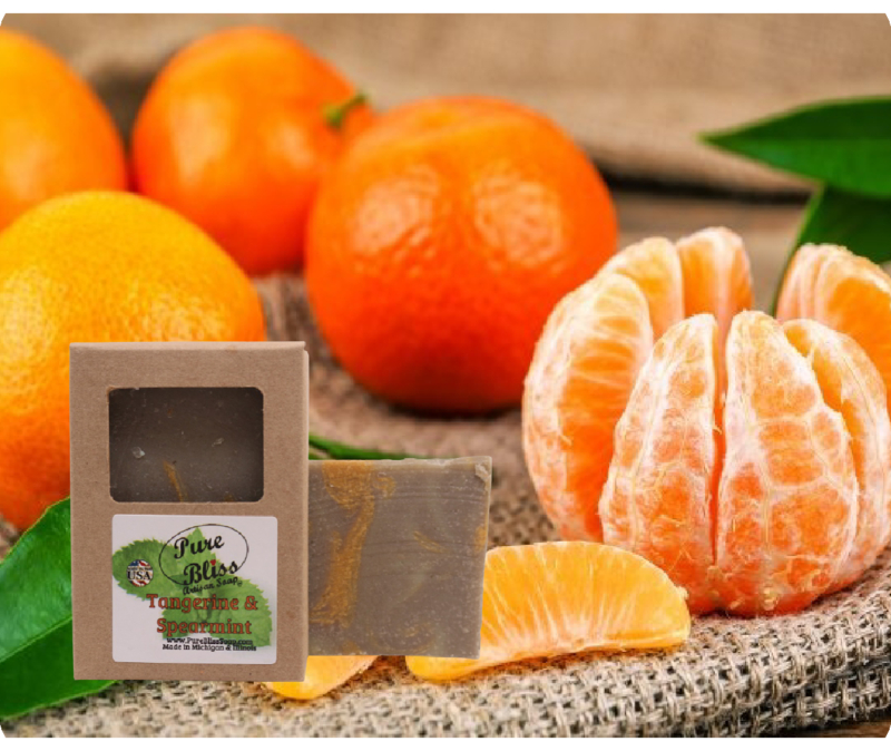 all natural tangerine & spearmint bar soap